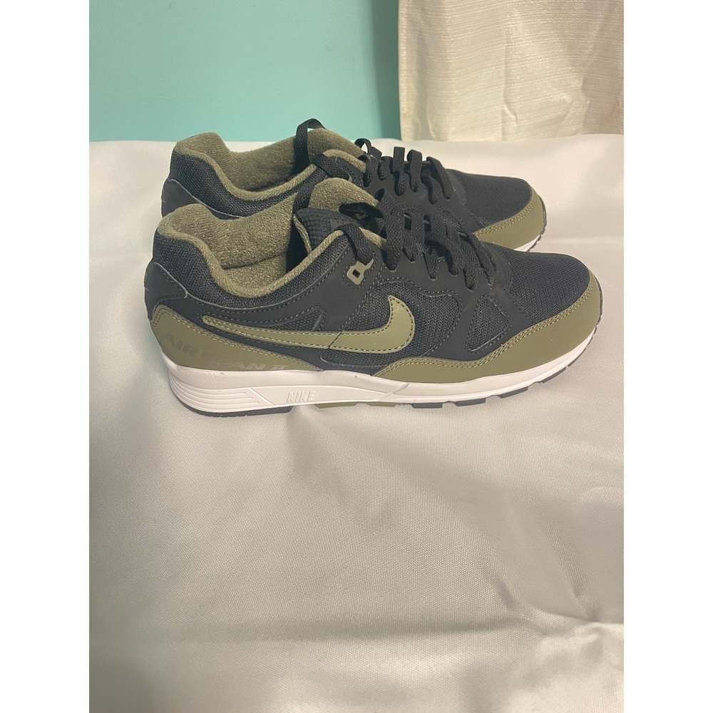 Nike Air Span 2 Size 7.5 "Black/Olive Green/White" Men's Sneakers‎ New Bin2